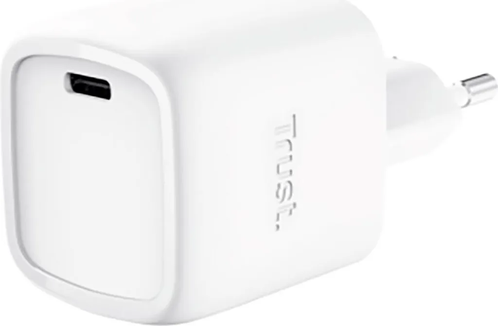 Chargeur USB-C 30W Trust Maxo GaN - Adaptateur Secteur Blanc Ultra Rapide