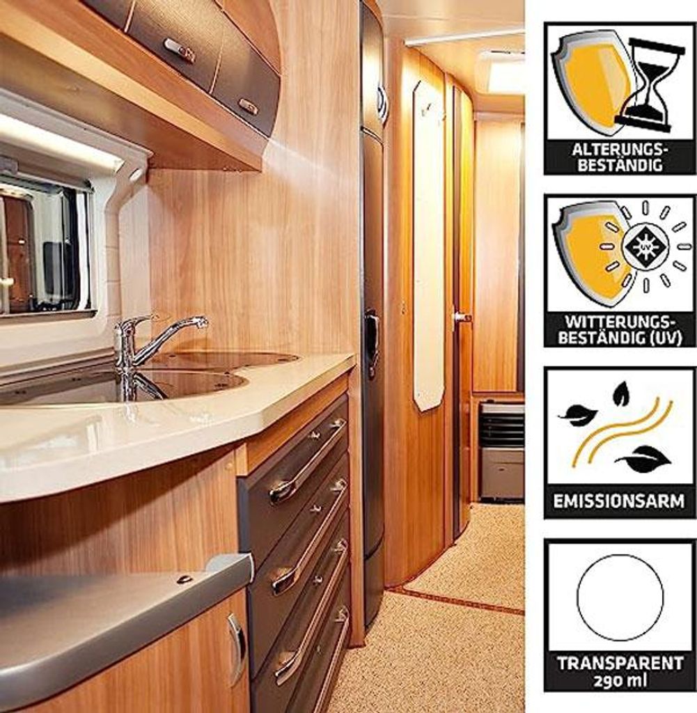 Sika – Kleb- und Dichtstoff – Sikaflex-521 FC Transparent – für innen und außen – UV-stabil und witterungsbeständig – 290 ml