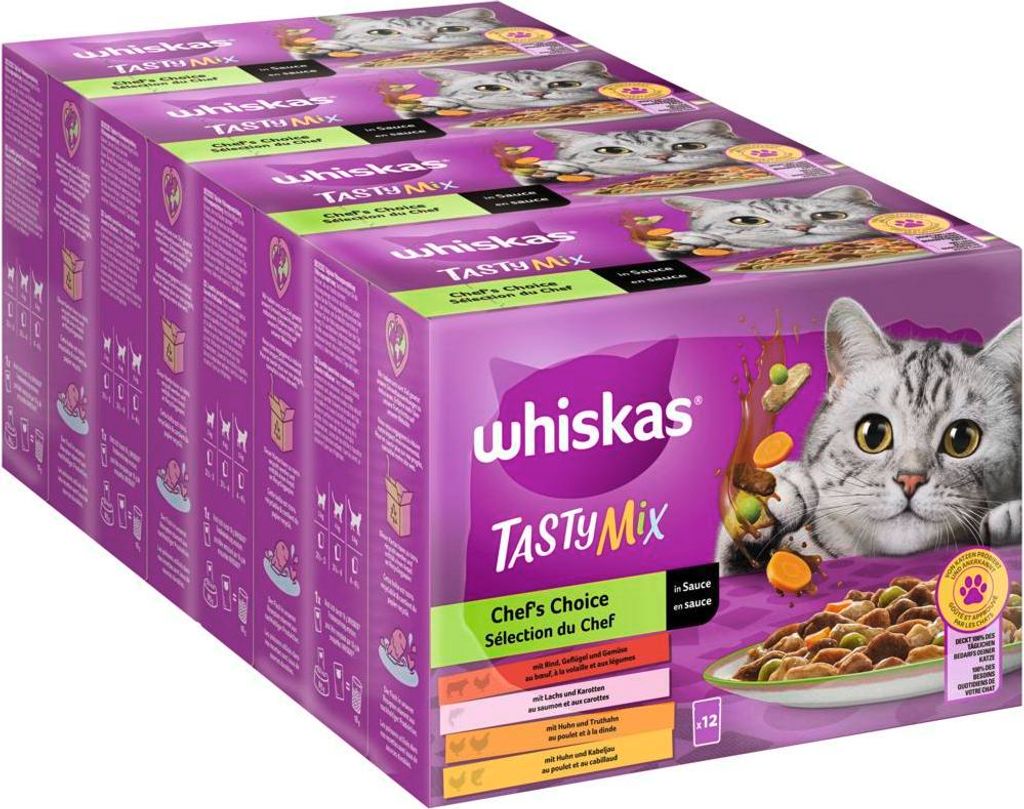 WHISKAS® Portionsbeutel Multipack Tasty Mix Chef's Choice Produktbild 
