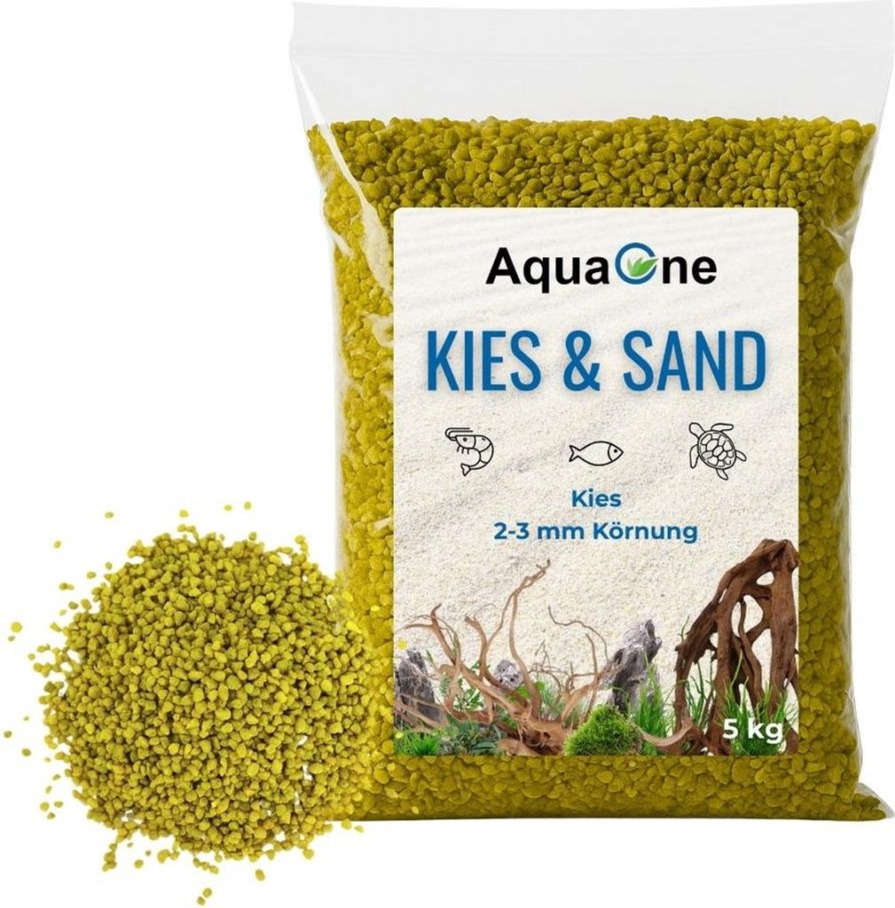 5 Kg gelben Quarzkies "" 2-3 mm Bodengrund Aquarium Kies Produktbild 