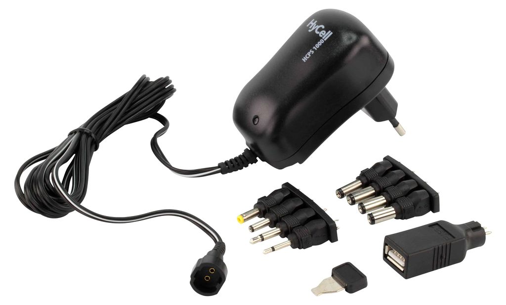 Alimentatore a spina HyCell HCPS 12,0 1000 mA Nero Immagine del prodotto 