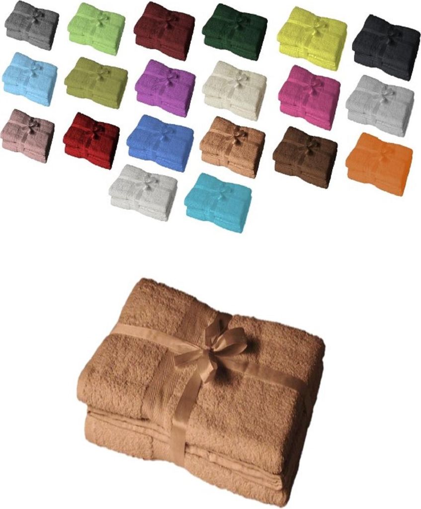 Saunatuch 2er Set 80 x 200 cm Sand