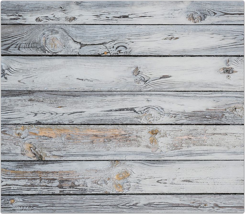 Spritzschutz Herdabdeckplatte Schneidebrett aus Glas Gealtertes Holz 1-Teilig (60x52cm)