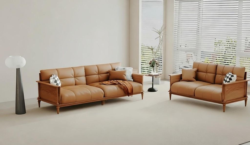 Moderner Textil Designer 2-Sitzer Sofa stilvolles Wohnzimmer Möbel