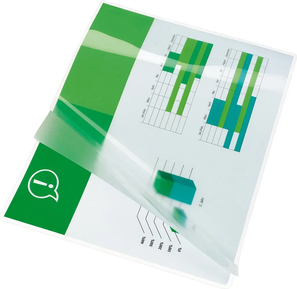 Ibico 627321 Lamineerfilm A3 100 Pezzi - Pouches Plastificazione 2x125 Mic
