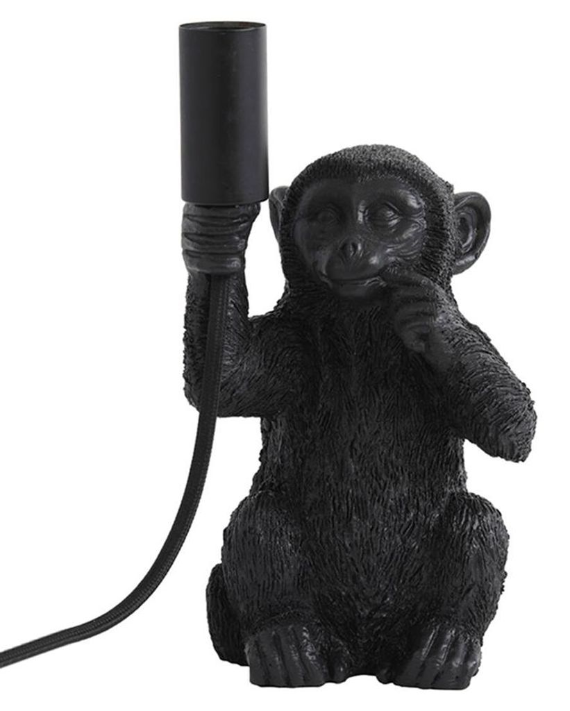 Light & Living - lampe de table - Monkey - noir - plastique Image du produit 