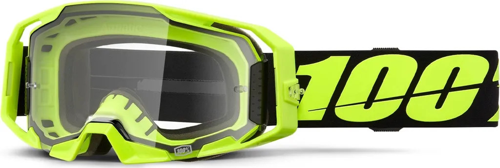 Lunettes 100% Armatic Neon Yellow avec Écran Miroir Clair de Rechange