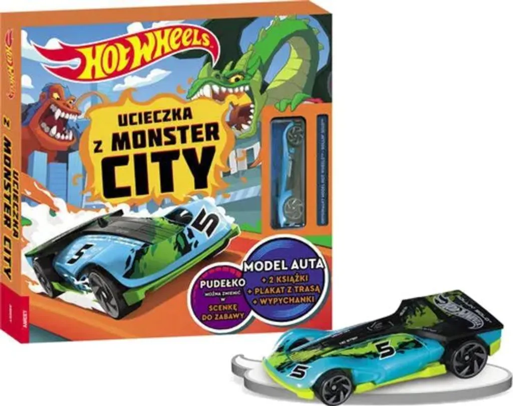 Hot Wheels Évasion de Monster City Circuit anti-ennui pour petit pilote