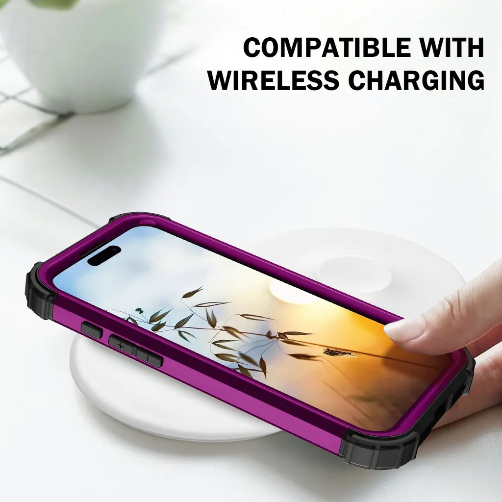 Custodia iPhone 16 Plus 3 in 1 Antiurto Viola | Protezione Robusta PC TPU - 7
