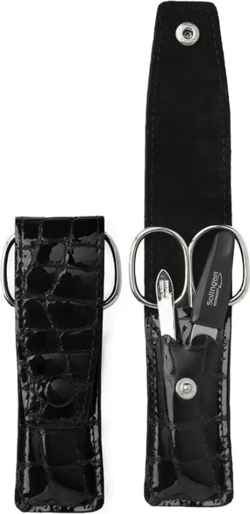 Set manucure Solingen noir PL808 pour réparer vos ongles cassés en voyage