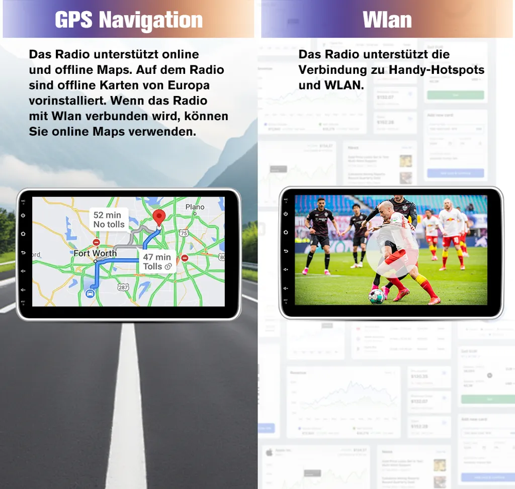 Autoradio 1 DIN Android 15 Schermo 360° 2+64GB DAB+ Wireless CarPlay - 6