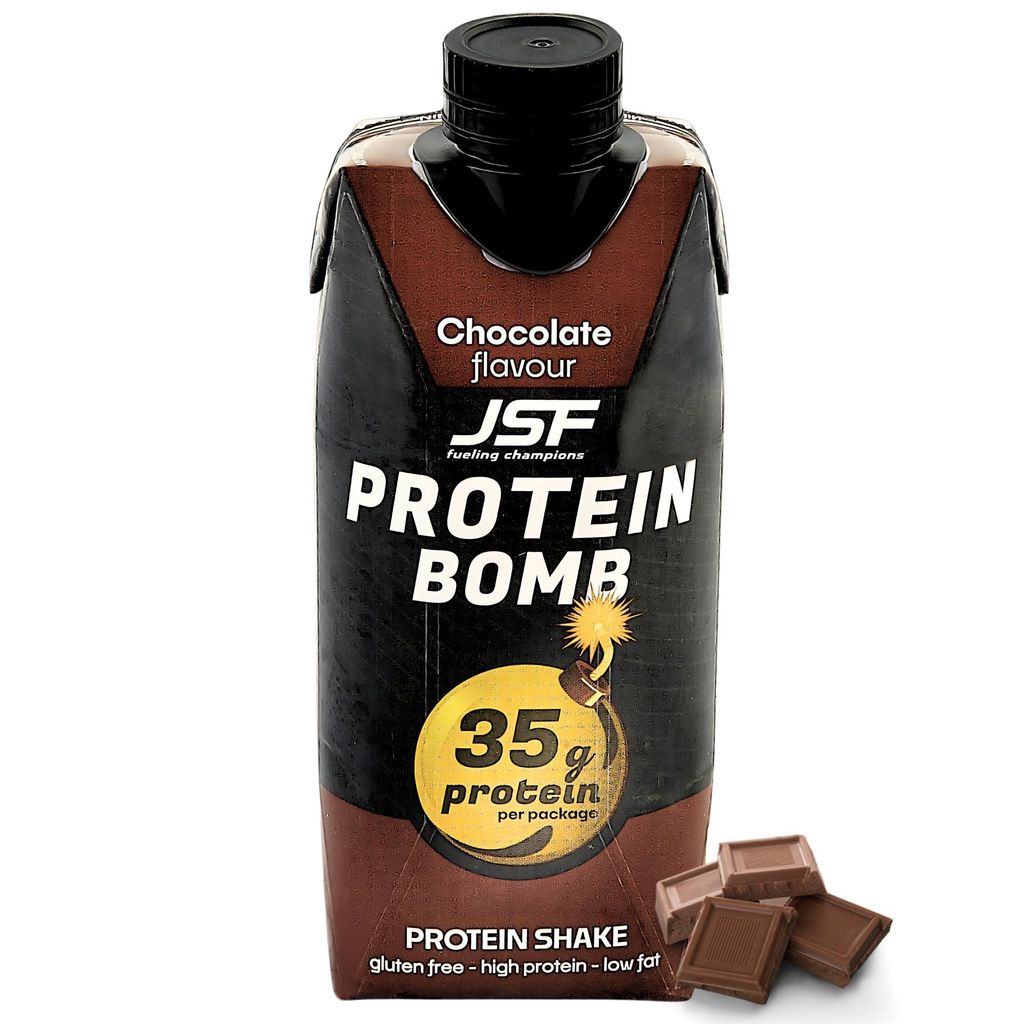 JSF fueling champions Protein Shake 350ml - kein Zuckerzusatz, 35 g Protein, Protein Drink - Schokolade - Glutenfrei - Trinkmahlzeit, Mahlzeitenersatz