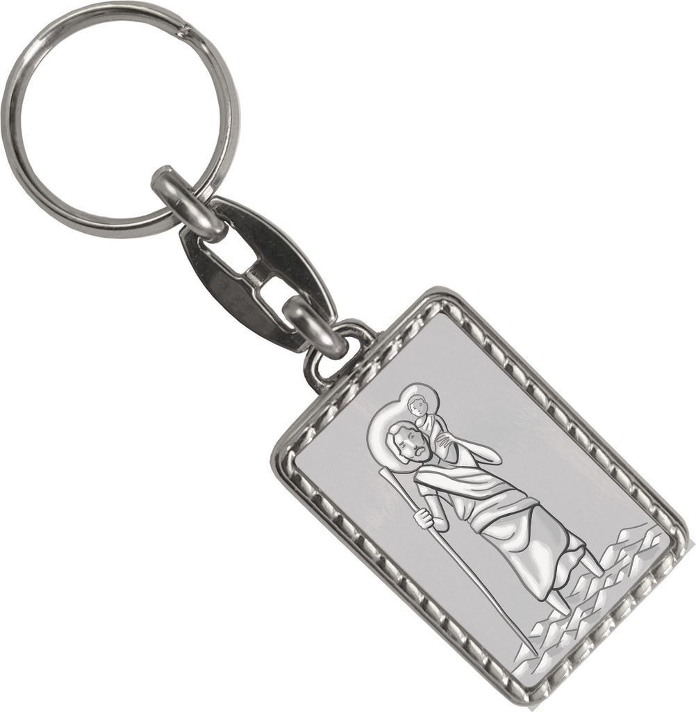 Heiliger Christophorus - silber Schlüsselanhänger mit Produktbild 