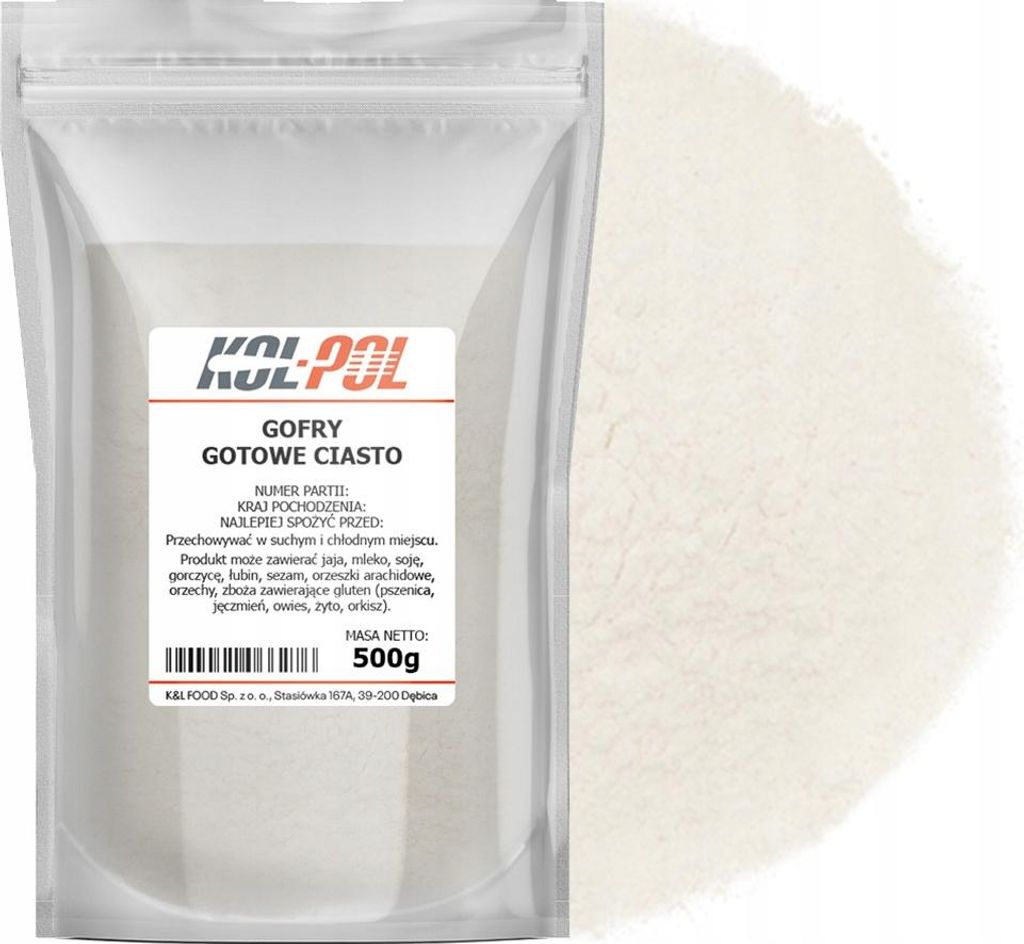 CIASTO NA GOFRY 500g Gotowa mieszanka do gofrów chrupiące Zdjęcie produktu 
