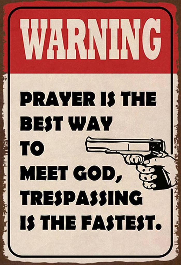 vianmo Holzschild 18x12 cm warning prayer is best way to