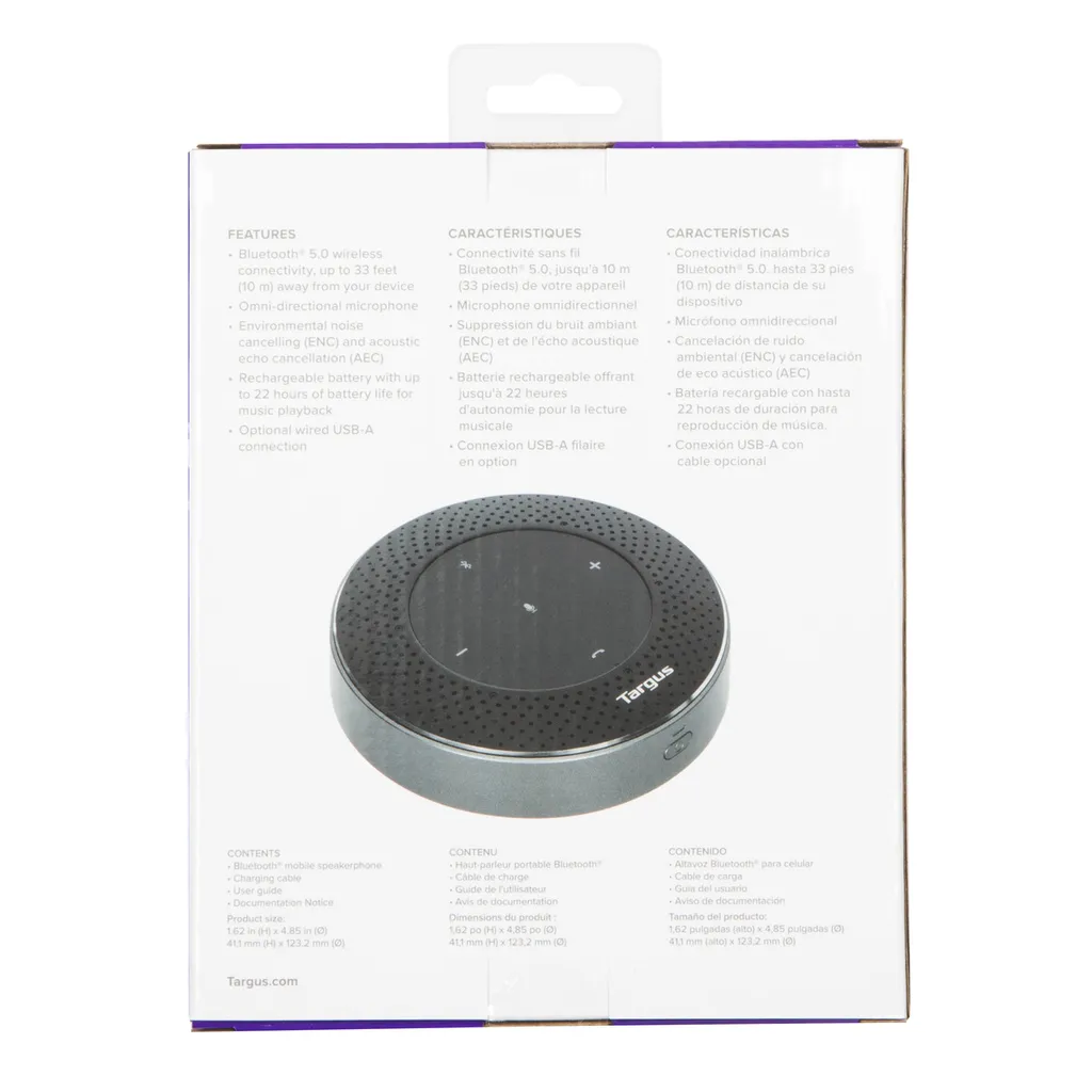 Microphone de Conférence Targus AEM105GL avec Connexion Hybride USB-C - 4