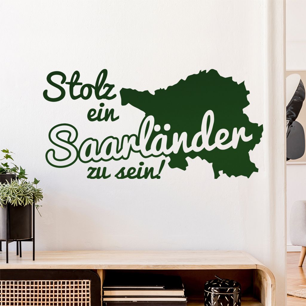Saarländer Saarland Stolz Wandtattoo Wandaufkleber Wall Sticker - Dekoration, Küche, Wohnzimmer, Schlafzimmer, Badezimmer