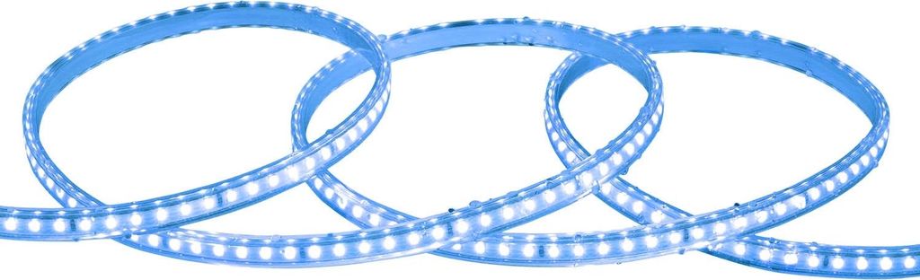 LED-Streifen Dimmbar 220V SMD 120 LED/m Farbig 8.5W/m Breite 12mm Schnitt 20cm IP65 nach Maß Blau 50 m