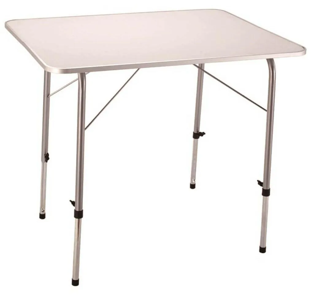 Table pliante stable pour terrain irrégulier 80x60 cm acier réglable