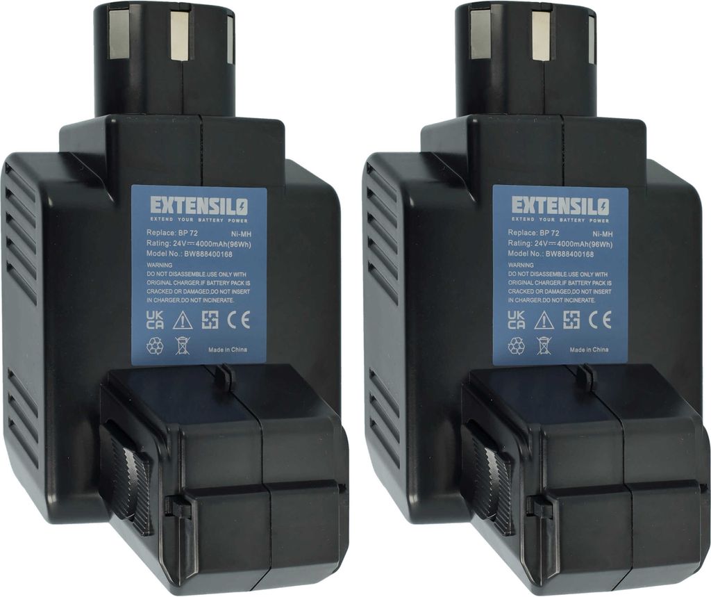 EXTENSILO 2x Akku kompatibel mit Hilti TE 5 A Werkzeug (4000 mAh, NiMH, 24 V)
