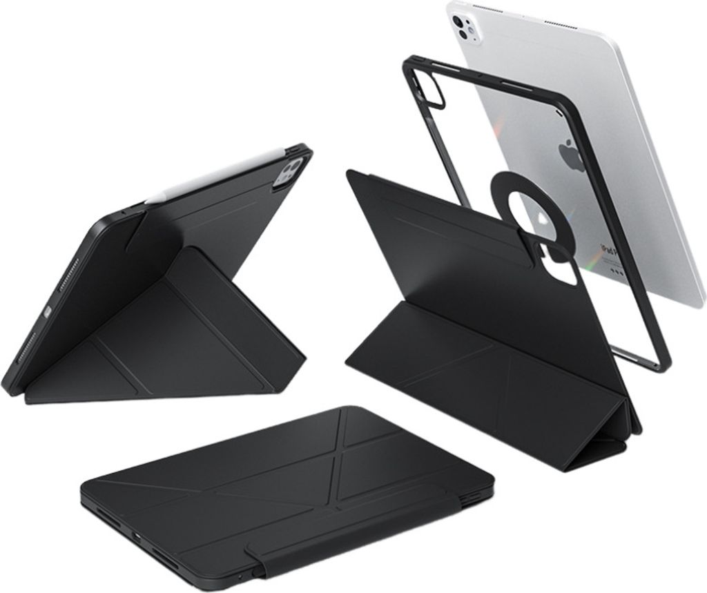 INF Y-Fold Rotierende Tablet-Hülle für iPad 7/8/9 (10,2 Zoll) - Schwarz