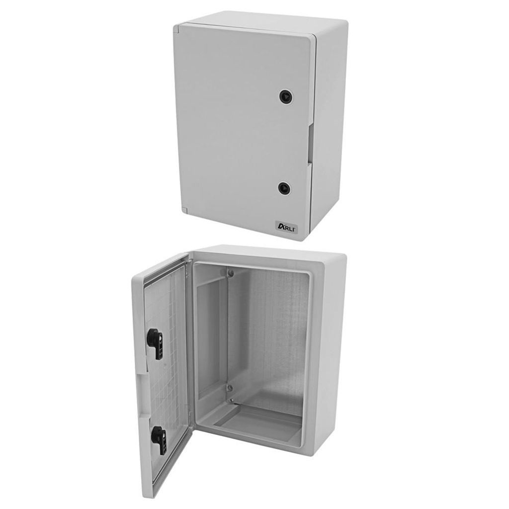 ARLI Schaltschrank IP65 ABS Kunststoff Gehäuse 250x350x150 mm mit Montageplatte Verteilerkasten