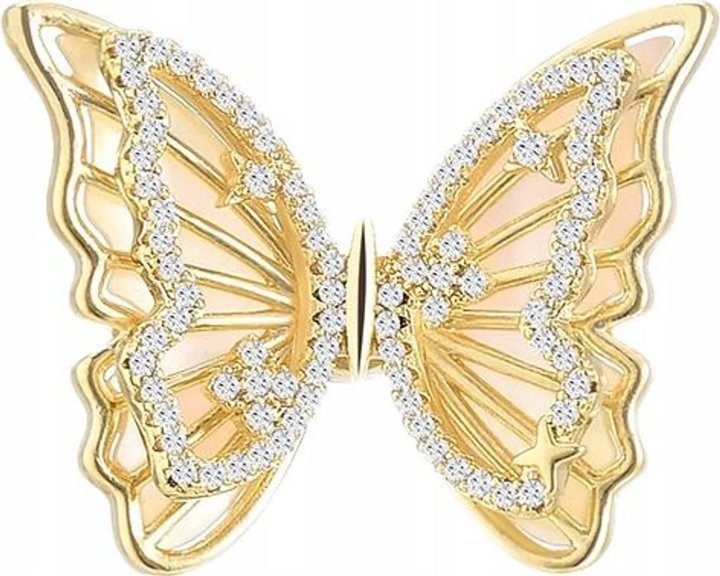 Spilla Vintage Farfalla PINETS Oro 14kt | Accessorio Retrò Chic