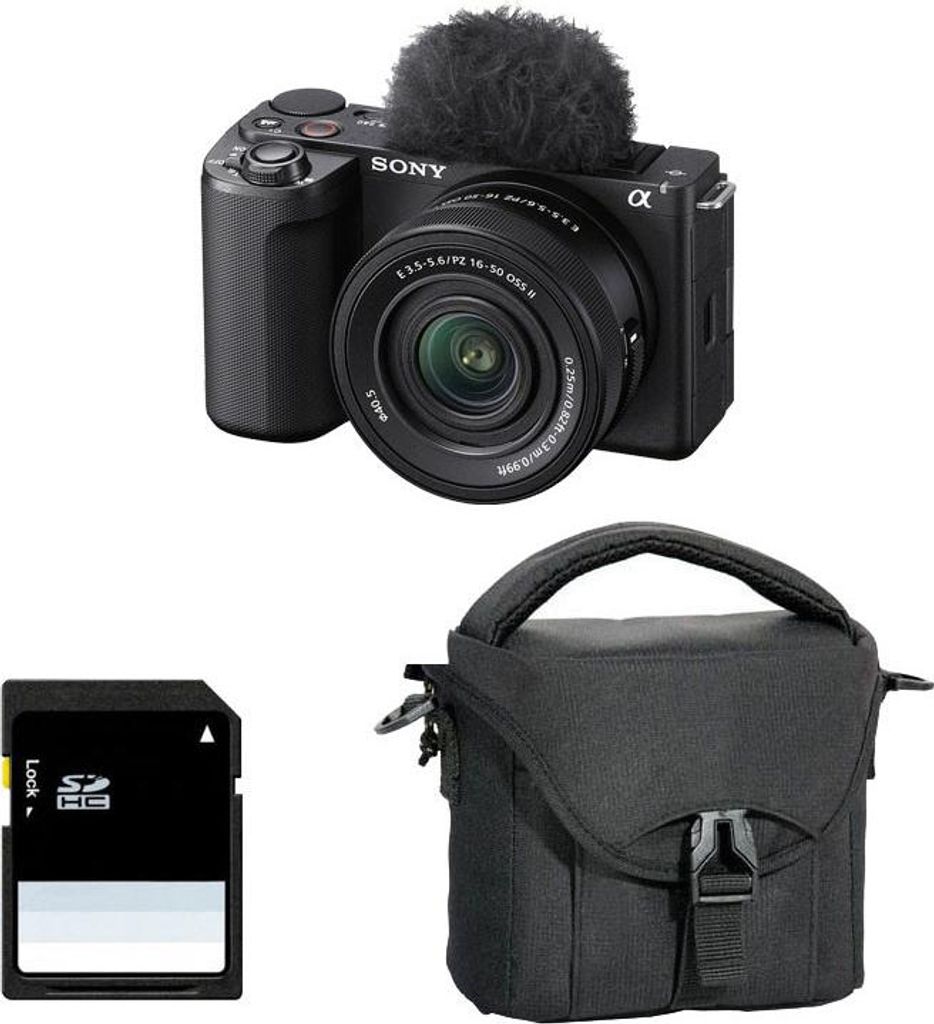 SONY ALPHA ZV-E10 II CZARNY + 16–50 PZ II + torba + karta Zdjęcie produktu 