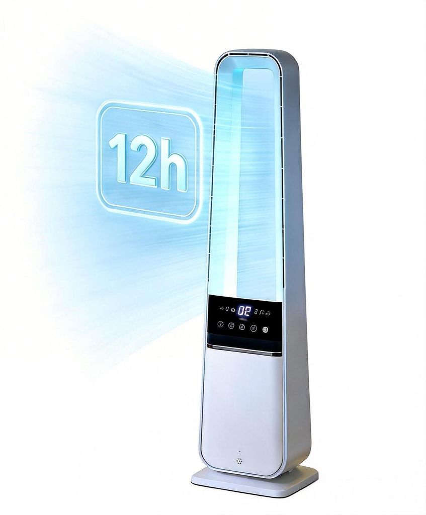 Zimilo Blattloser Turmventilator mit Fernbedienung und LED Display, 3 Geschwindigkeiten, 3 Modi, 50° Oszillation, Leiser Standventilator, 90 cm