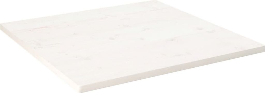 Tischplatte Weiß 90x90x2,5 cm Massivholz Kiefer Quadratisch
