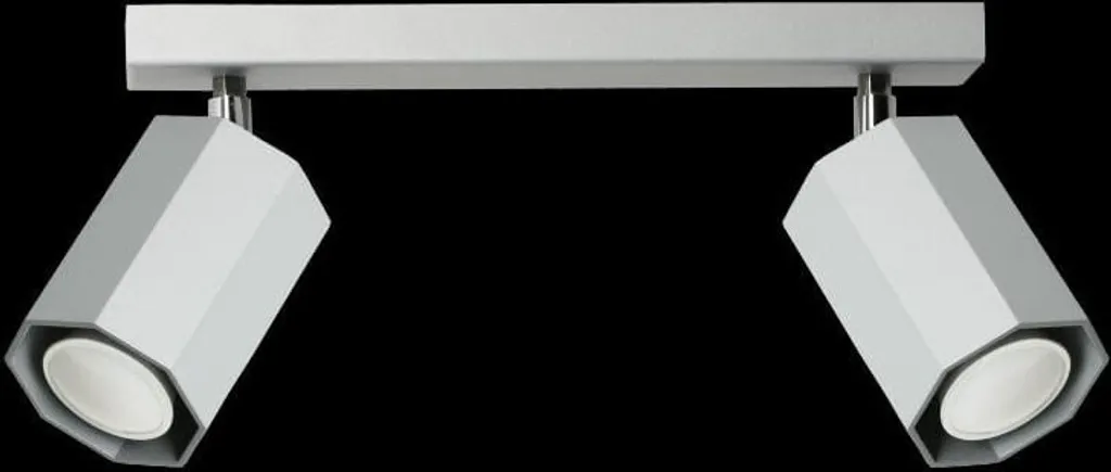 Spot HEX Lampex Gris 2xGU10 : Solution Éclairage Précis Métal Robuste - 2