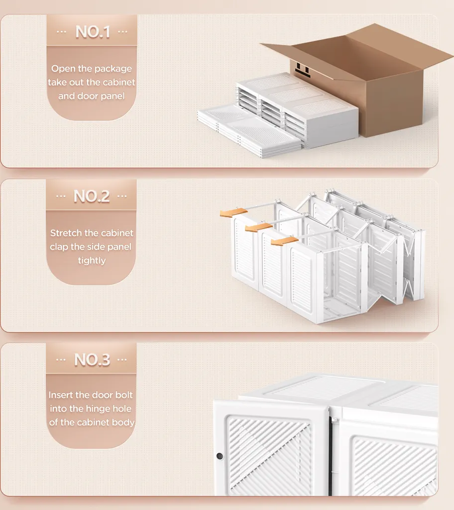 Dressing pliable gain de place avec 6 compartiments et barre de penderie - 4