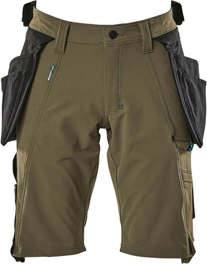 Mascot Advanced Shorts mit abnehmbaren Hängetaschen Gr. 52 moosgrün