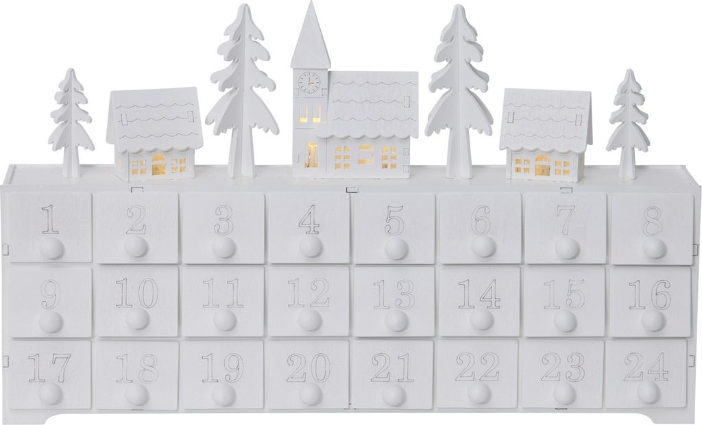 Świecznik kalendarz adwentowy drewniany Led YULETIDE na Zdjęcie produktu 6