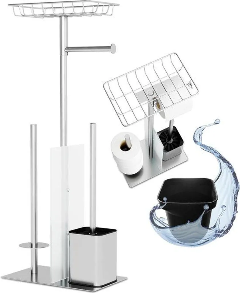 Fini le désordre : meuble toilette inox avec stockage discret intégré