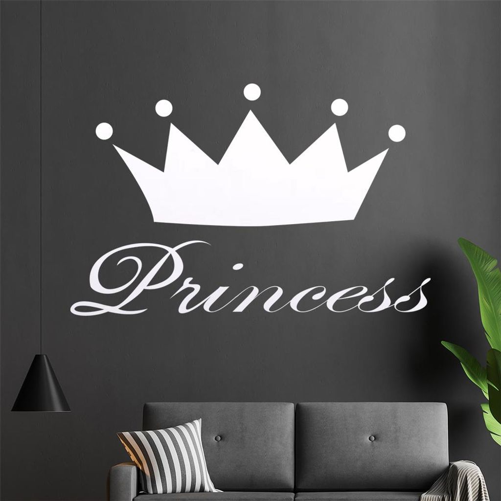 Princess Wandtattoo in 6 Größen - Wandaufkleber Wall Sticker - Dekoration, Küche, Wohnzimmer, Schlafzimmer, Badezimmer