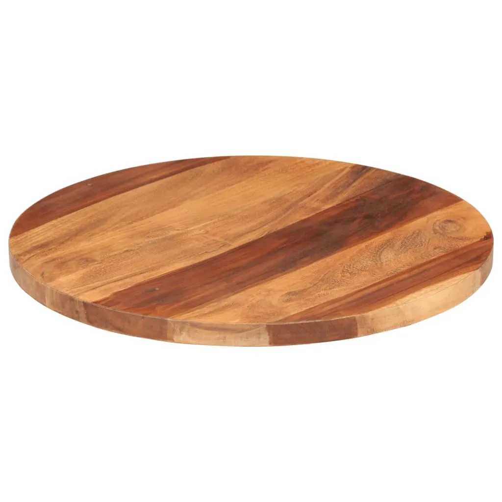 SYFAX Piano Circolare 50cm in Acacia Massiccia - Spessore 25-27 mm