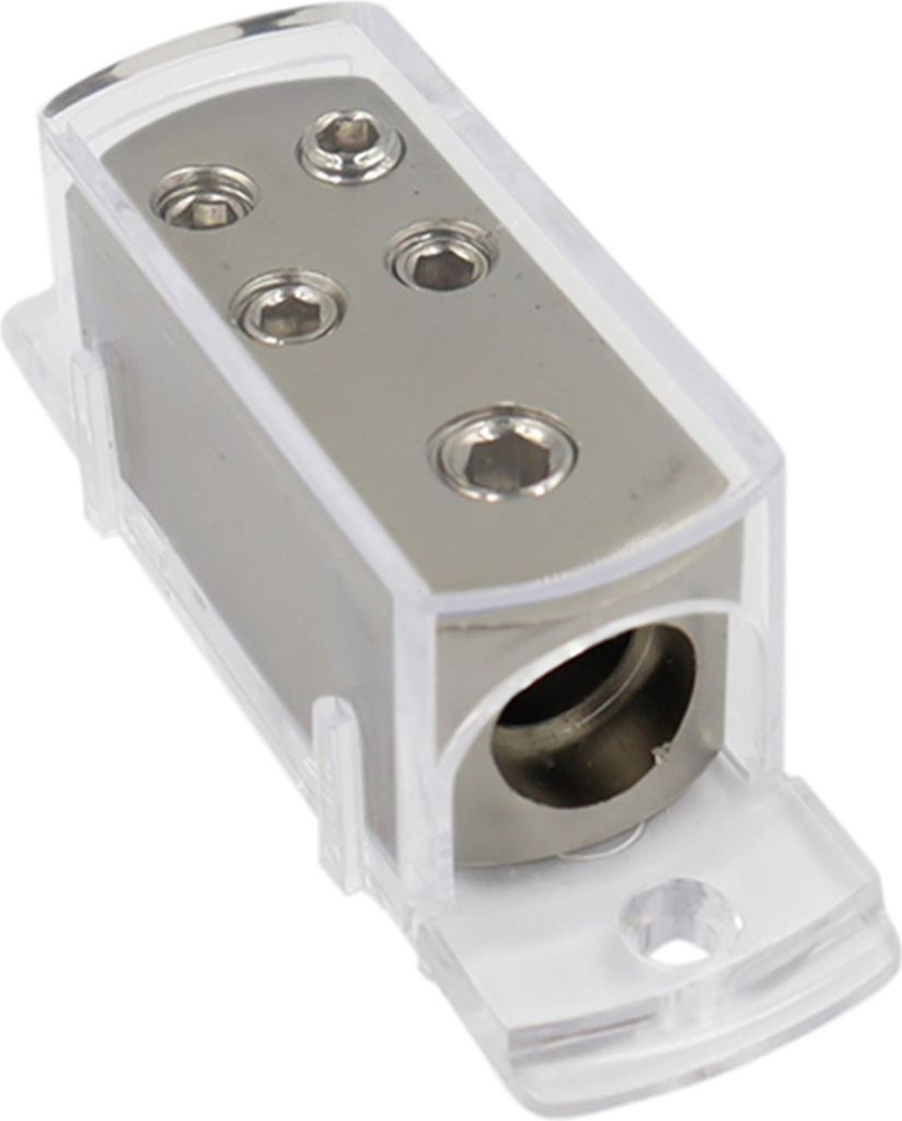 Car Audio Conversion Splitter Box, Audio Conversion 4-Wege-Erdungsanschluss, 4GA8GA Line Splitter