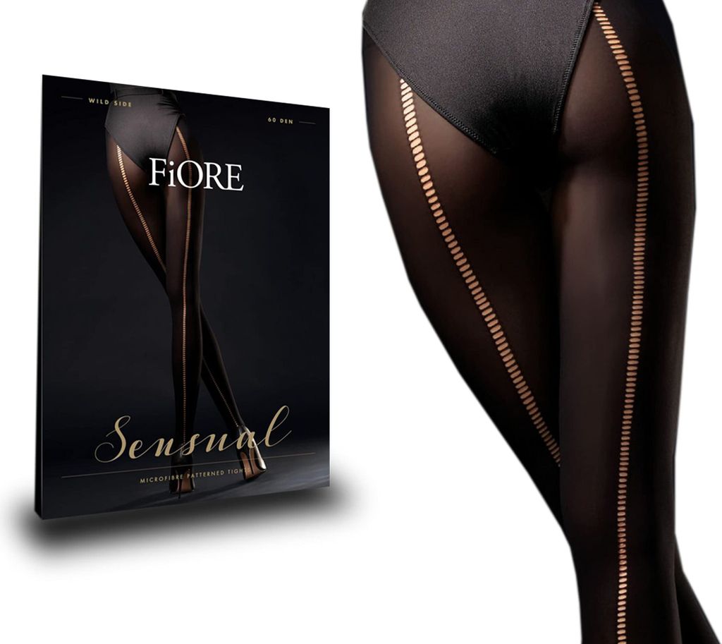 Strumpfhose Mit Offenem Schritt In Schwarz – Love Meets Feeling - Foto 10