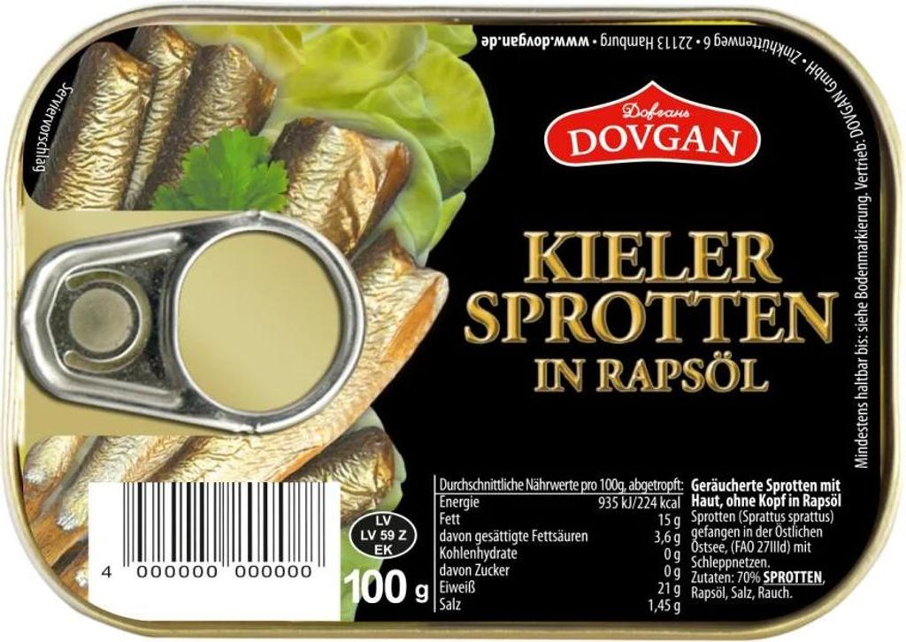 Dovgan Kieler Sprotten in Rapsöl 100g