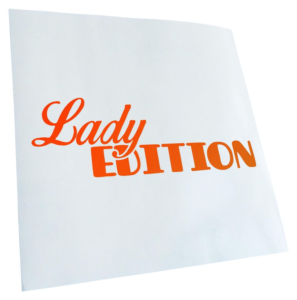 Kiwistar - Autoaufkleber - Lady Edition Girl - Neonorange - 60x21cm - Aufkleber für Auto, Laptop, Fahrrad, LKW, Motorrad mehrfarbig JDM Decal Racing