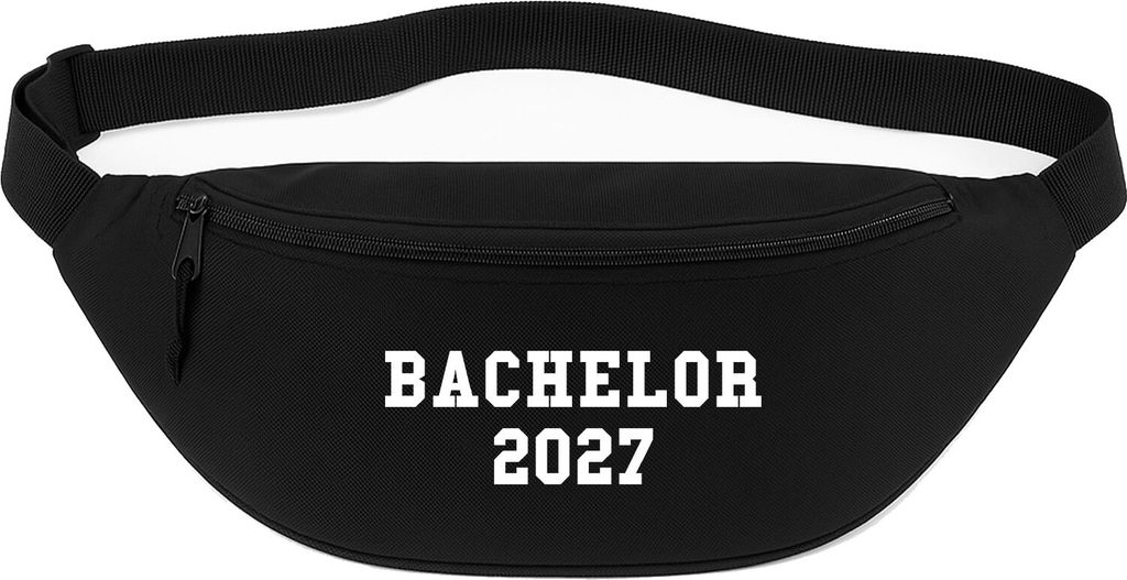 Huuraa Bauchtasche Bachelor 2027 Abschluss Geschenk 2,5 Liter Black Crossbody Bag Bachelor 2027 Geschenkidee