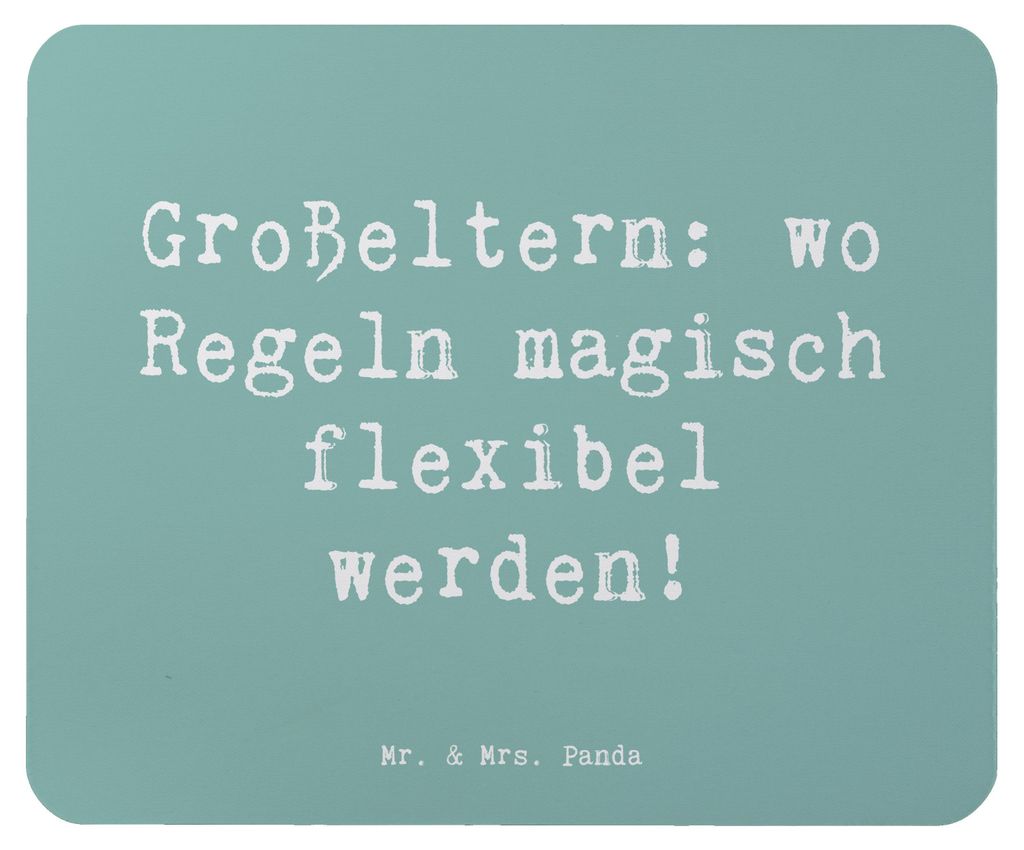 Mr. & Mrs. Panda Mauspad Spruch Großeltern Magie - Meeresbrise - Geschenk, Dankeschön, Generationen, mousematte, Flexibilität, Mousepad, Enkelki...