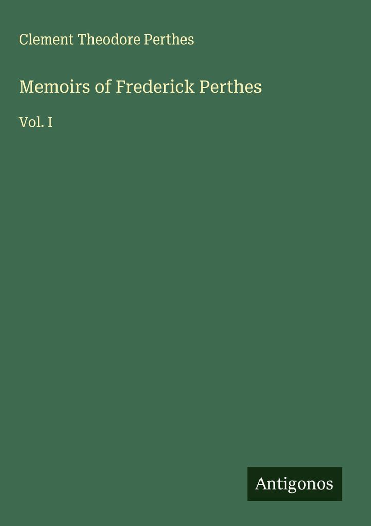 Lebenserinnerungen von Friedrich Perthes