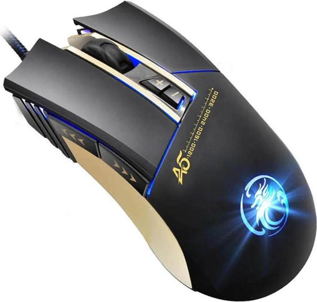 Souris gamer LED Apedra A5 capteur haute précision 3200 DPI ajustable