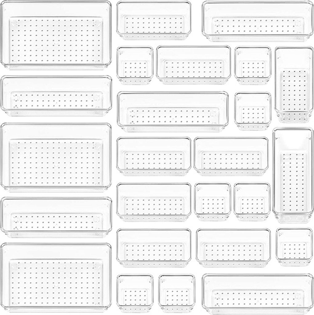 25-teiliges Schubladen-Organisationssystem mit 5 Größen, für Make-up, Küche