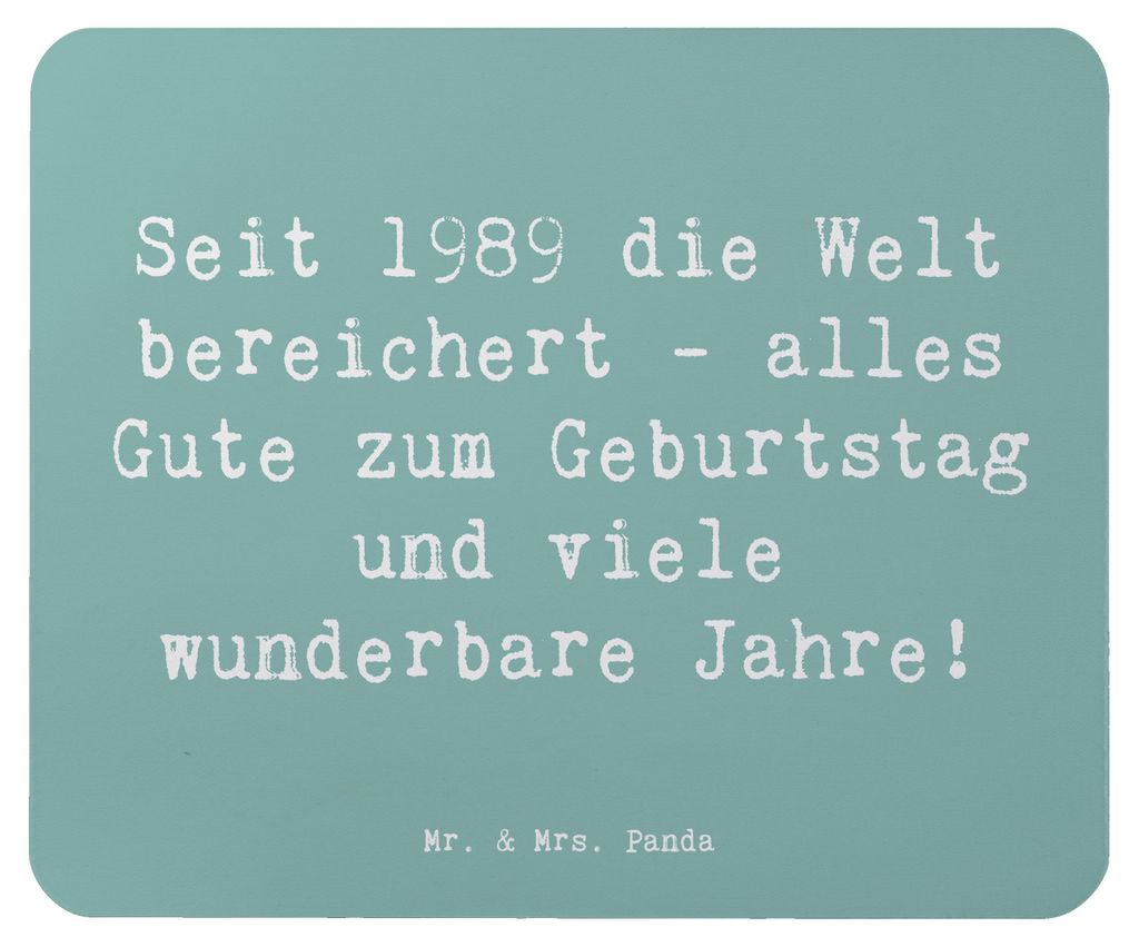 Mr. & Mrs. Panda Mousepad Spruch 1989 Geburtstag - Produktbild 