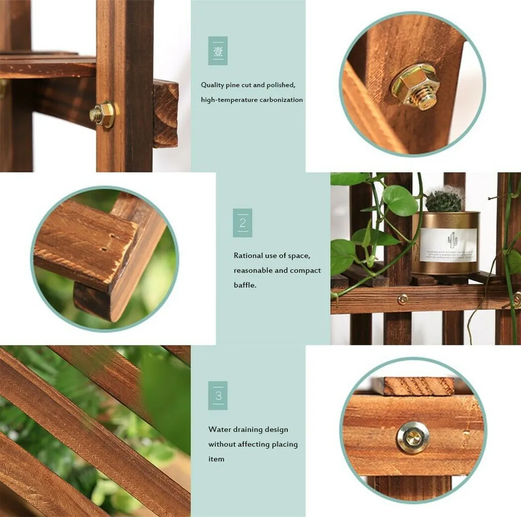 Support Plantes Multi-niveaux : Solution Stable pour Pots de Fleurs