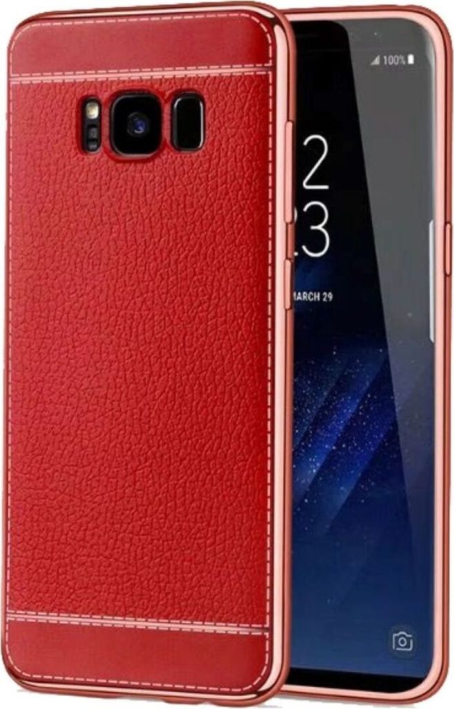 Handy Hülle für Samsung Galaxy S7 Edge Schutz Case Tasche Bumper Kunstleder Rot