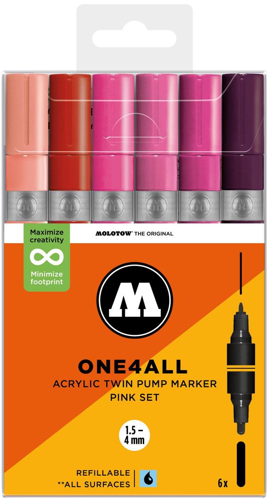 Molotow One4All Acrylic Twin Pink Set
